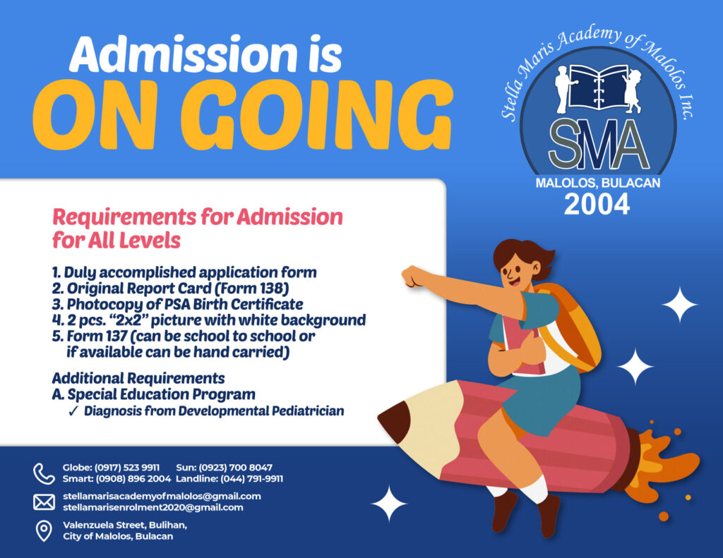 Admission News: S.Y. 22-23 - Stella Maris Academy of Malolos