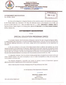 SMA's Special Education Program - Stella Maris Academy of Malolos